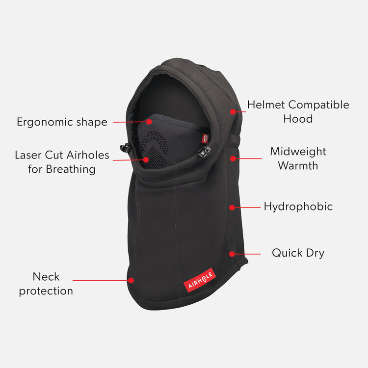 Airhole Airhole Polarfleece Airhood  2026 (Unisex) | Black