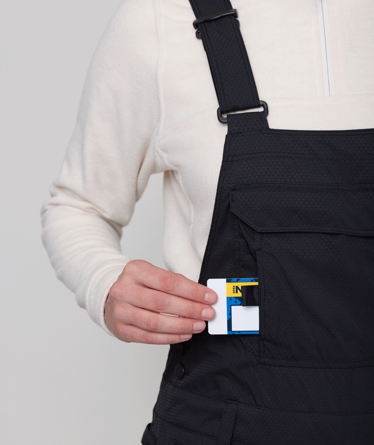 686 686 Black Magic Bib 2026 (Womens) | Black Geo Jacquard