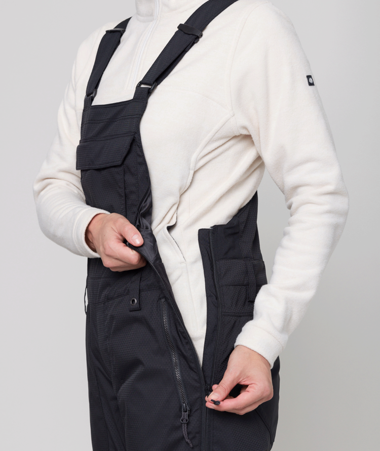 686 686 Black Magic Bib 2026 (Womens) | Black Geo Jacquard