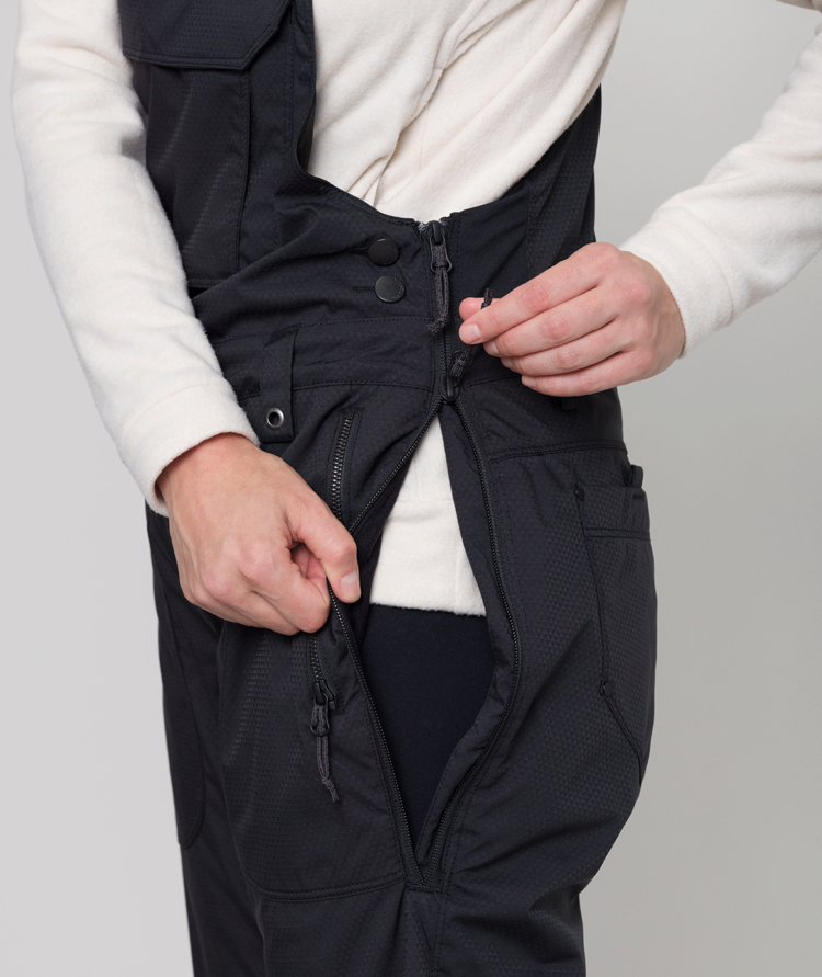 686 686 Black Magic Bib 2026 (Womens) | Black Geo Jacquard