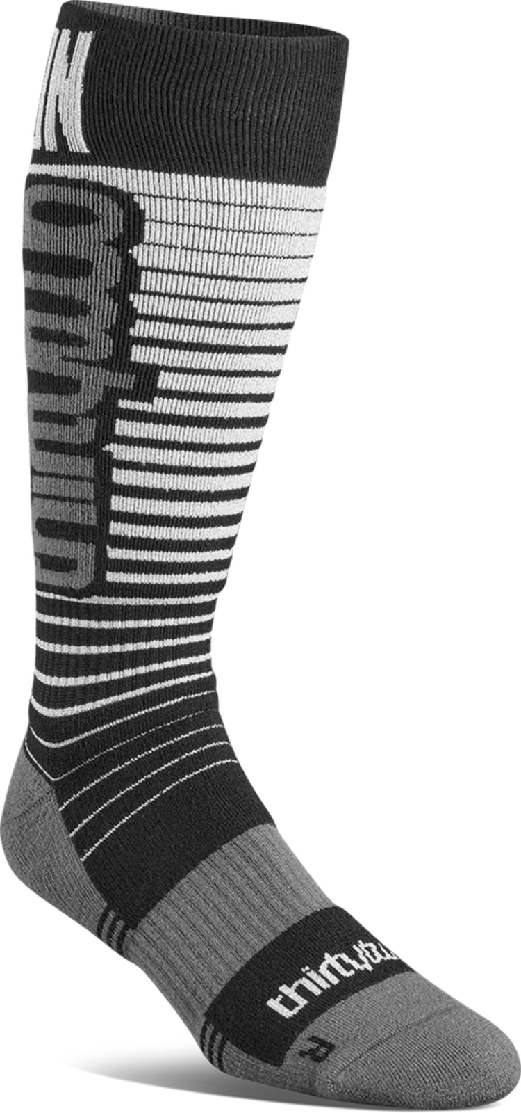 Thirty Two 32 Signature Merino Sock 2026 (Mens) | Black/Silver