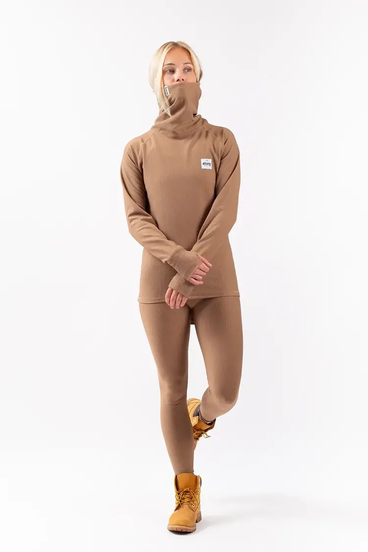 Eivy Eivy Icecold Gaiter Rib Top 2026 (Womens) | Faded Coffee