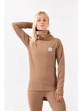 Eivy Eivy Icecold Gaiter Rib Top 2026 (Womens) | Faded Coffee