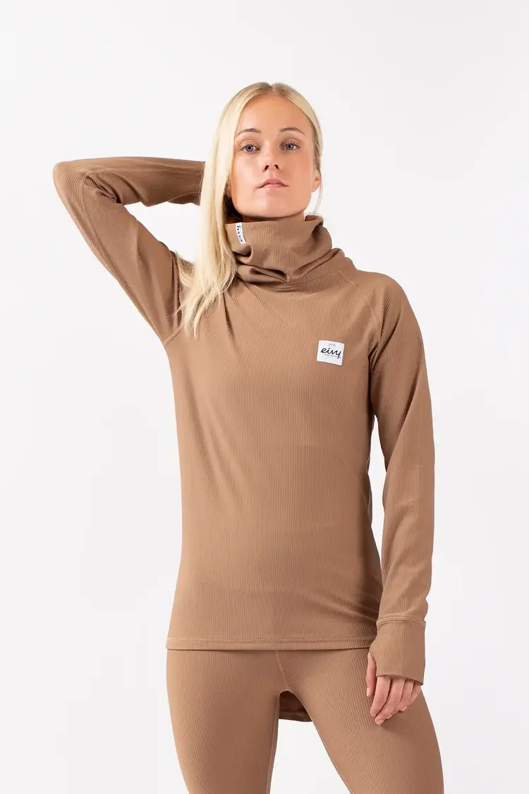 Eivy Eivy Icecold Gaiter Rib Top 2026 (Womens) | Faded Coffee
