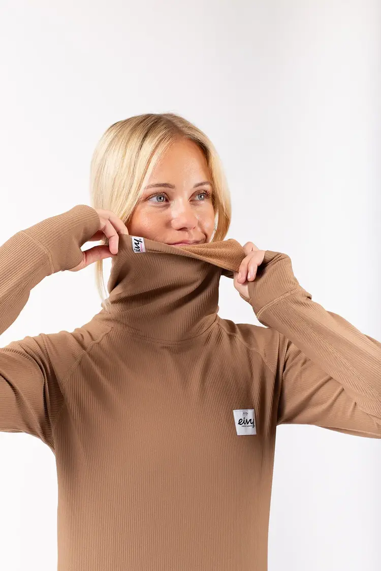 Eivy Eivy Icecold Gaiter Rib Top 2026 (Womens) | Faded Coffee