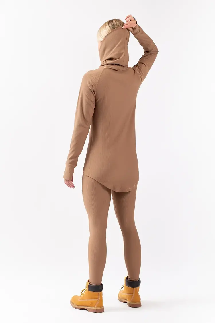 Eivy Eivy Icecold Gaiter Rib Top 2026 (Womens) | Faded Coffee