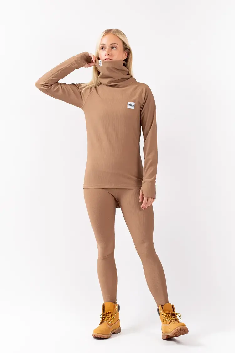 Eivy Eivy Icecold Gaiter Rib Top 2026 (Womens) | Faded Coffee