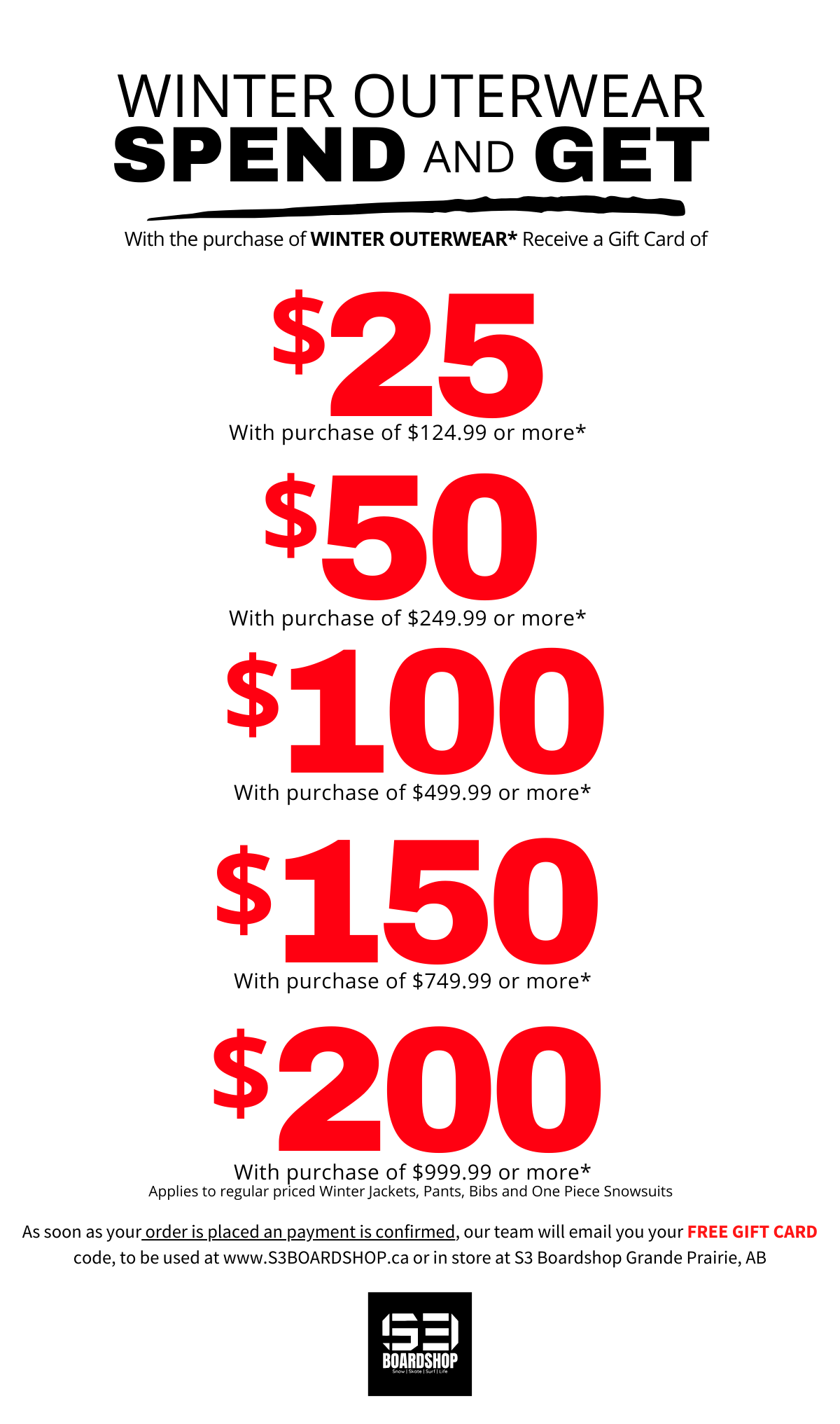 Winter Outerwear S3 Boardshop Promotion