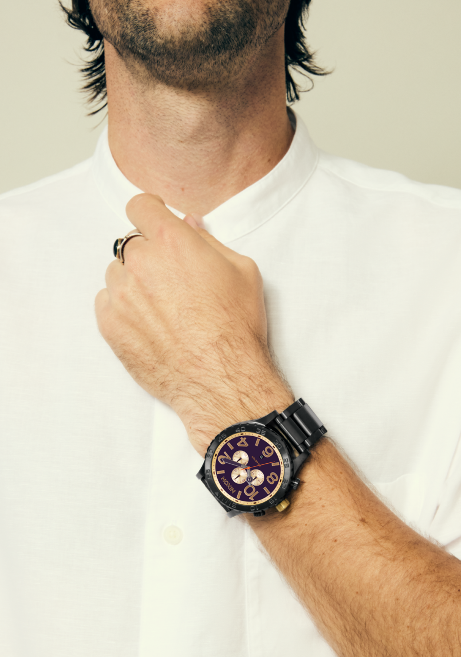 Nixon 51-30 Chrono | Gunmetal/Blackberry/Gold - The Drop Rideshop