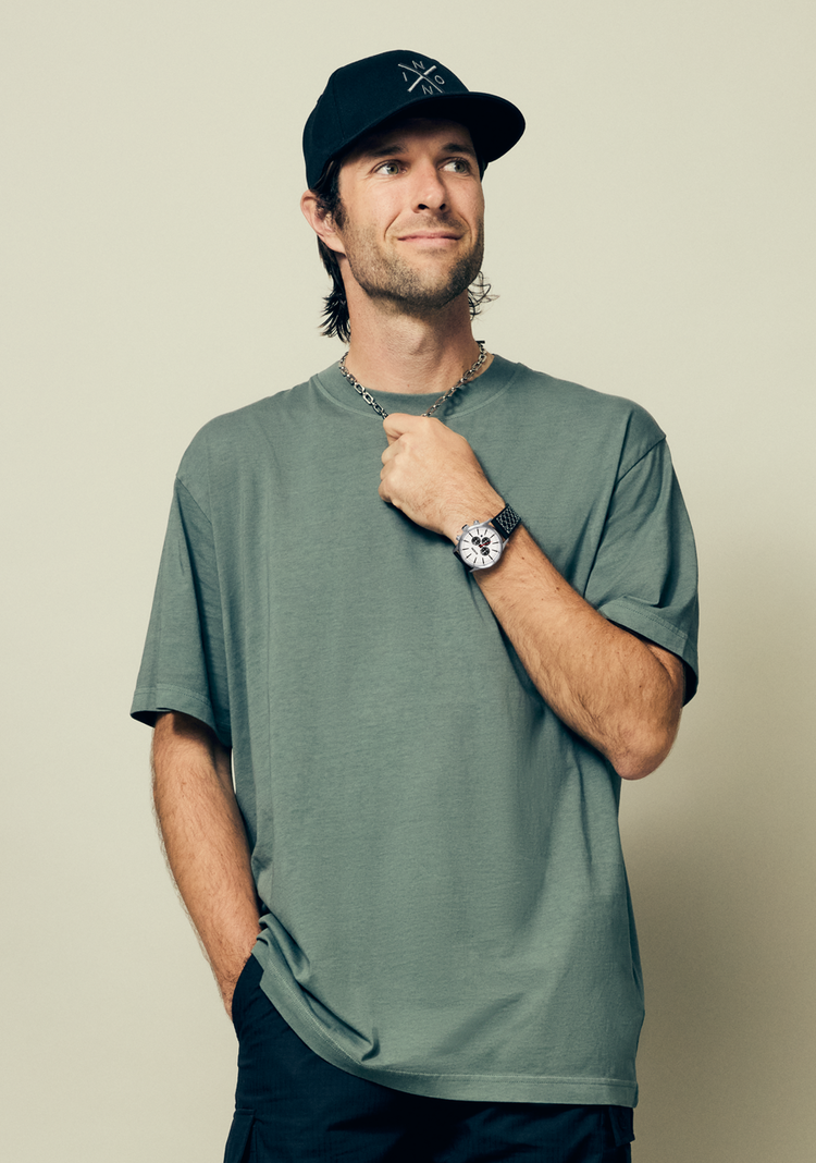 Nixon Nixon Sentry Chrono Leather | Chrome/Cloud Sunray/Black