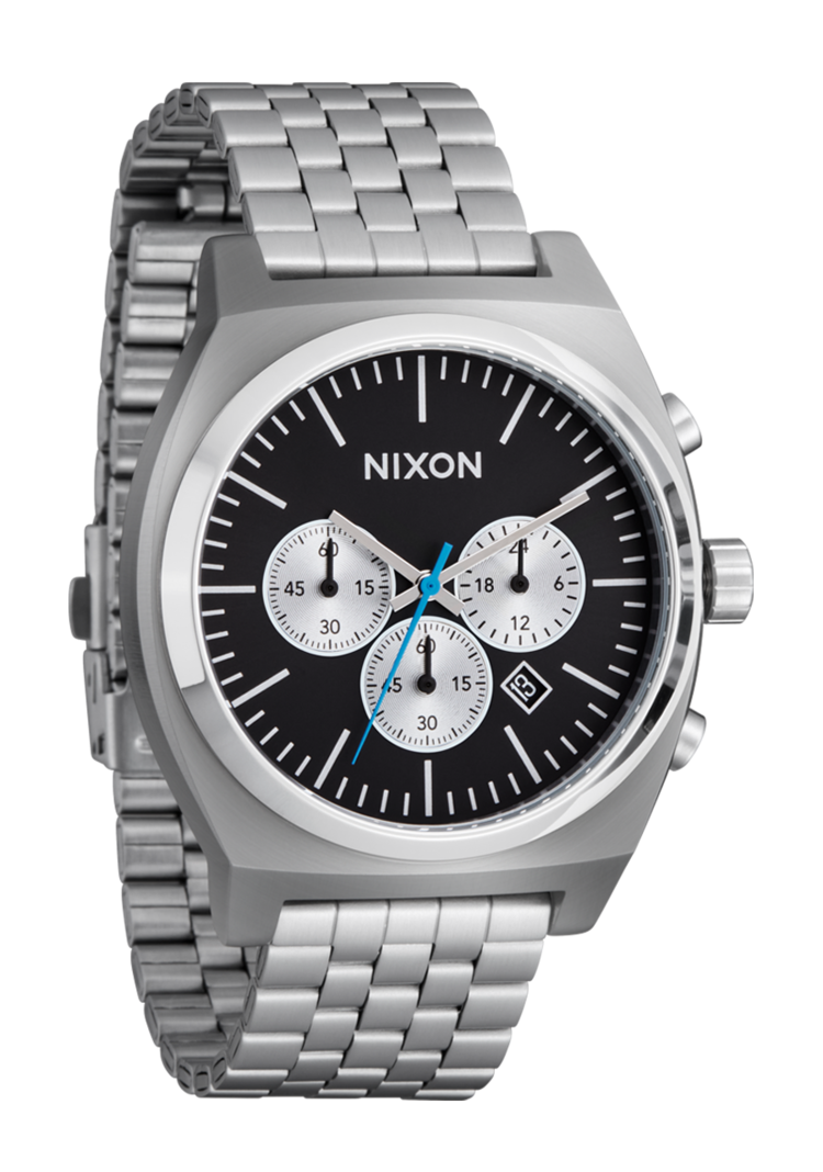 Nixon Nixon Time Teller Chrono | Chrome/Black/Chrome Sunray