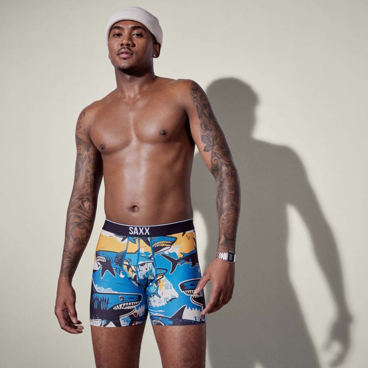 SAXX Saxx Volt Breathable Mesh Boxer Brief | Shark Street-Blue