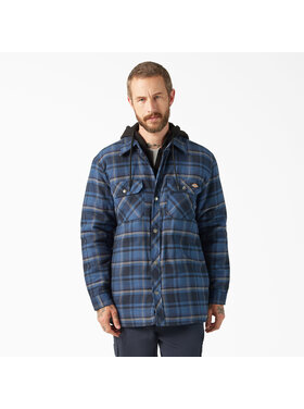 Dickies Dickies Fleece Hooded Flannel Shirt Jacket (Mens) | Dark Denim