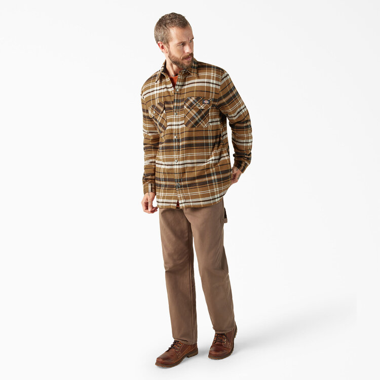 Dickies Dickies Sherpa Lined Flannel Shirt Jacket (Mens) | Brown Duck