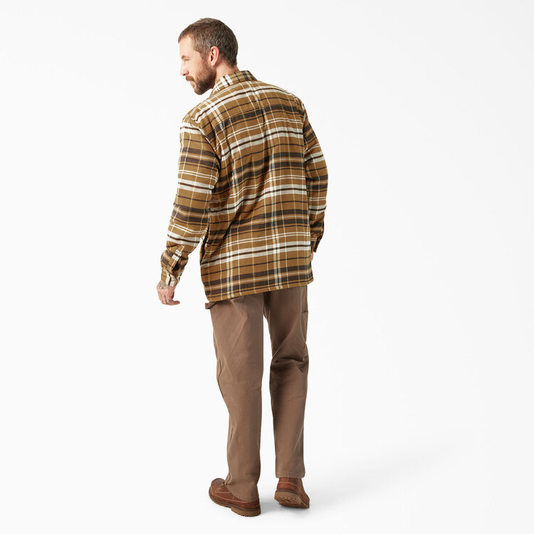 Dickies Dickies Sherpa Lined Flannel Shirt Jacket (Mens) | Brown Duck