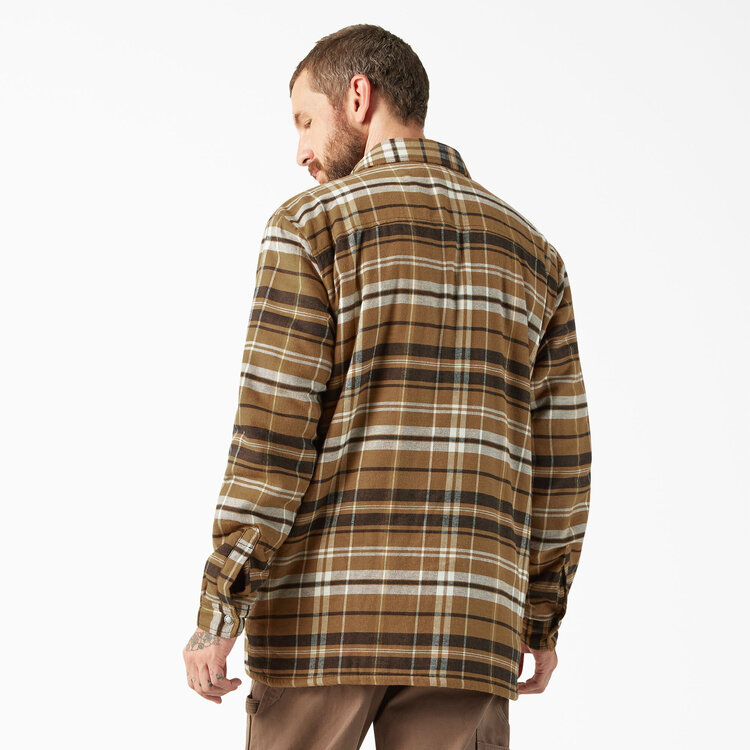 Dickies Dickies Sherpa Lined Flannel Shirt Jacket (Mens) | Brown Duck