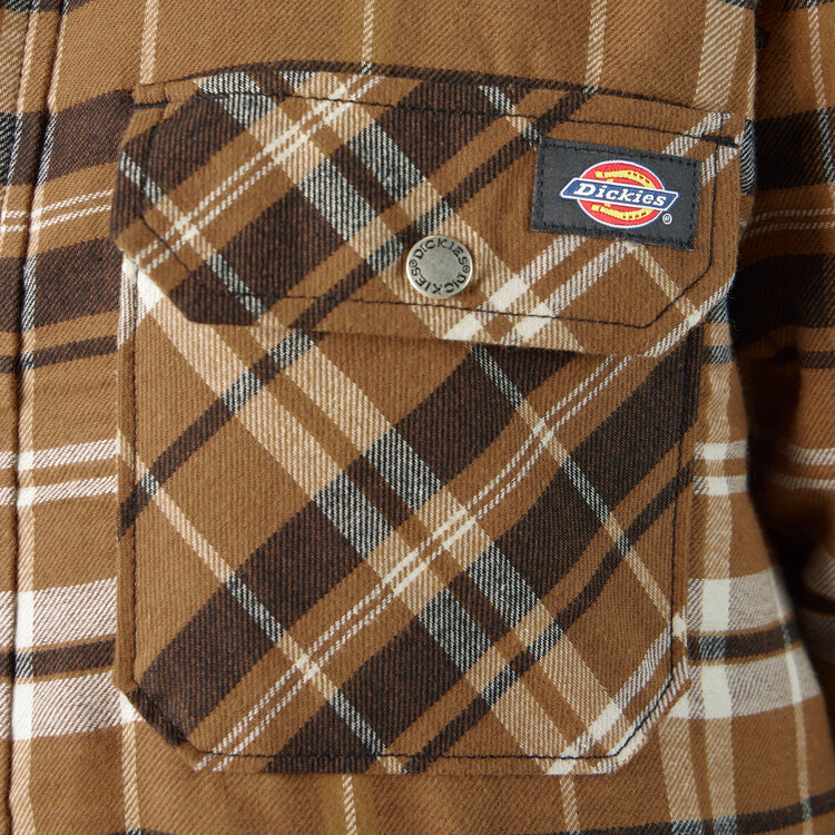 Dickies Dickies Sherpa Lined Flannel Shirt Jacket (Mens) | Brown Duck