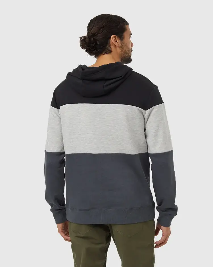 Tentree Tentree Treefleece Reynard Hoodie (Mens) | Meteorite Blk/Hi Rise Grey Htr/Graphite