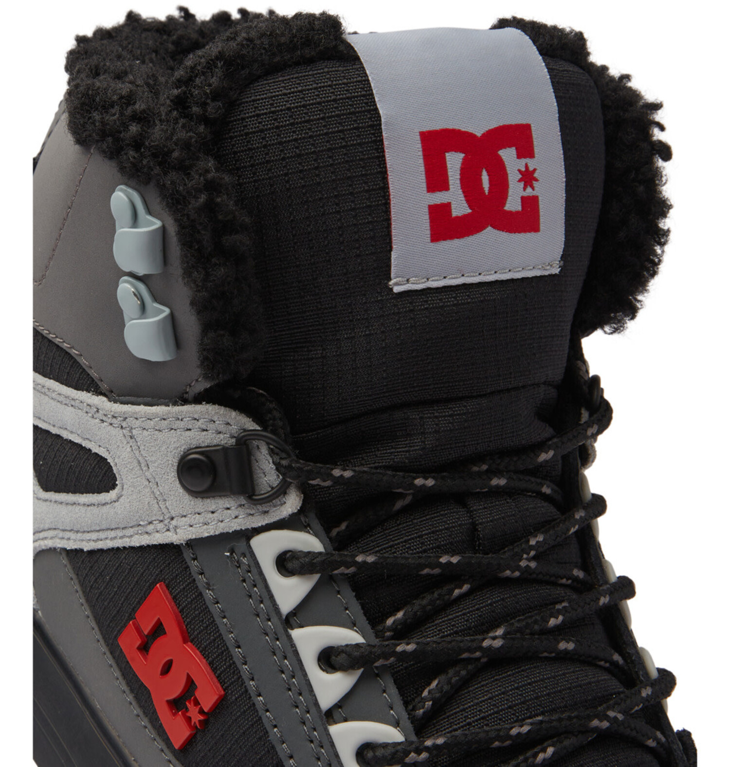 Dc Pure High-Top Wc Winter (Mens) | Grey/Black/Red - The 