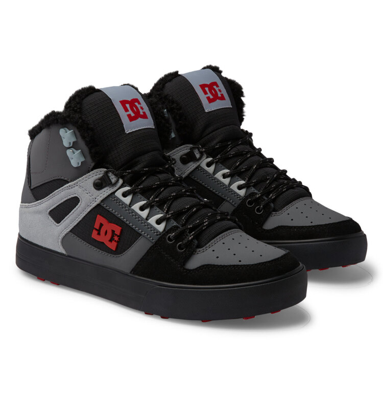 DC Dc Pure High-Top Wc Winter (Mens) | Grey/Black/Red