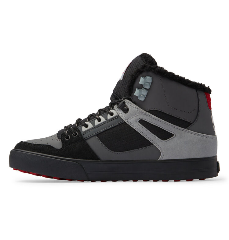 DC Dc Pure High-Top Wc Winter (Mens) | Grey/Black/Red