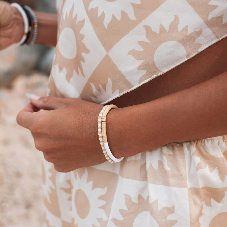 Pura Vida Pura Vida Seascape Vinyl Disc Stretch Bracelet | Cafecito