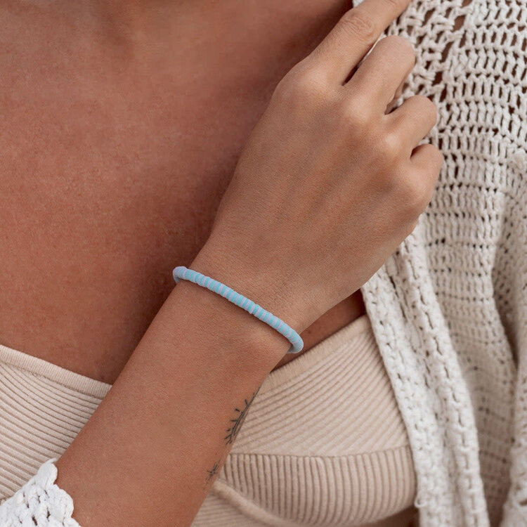 Pura Vida Pura Vida Seascape Vinyl Disc Stretch Bracelet | Surf's Up