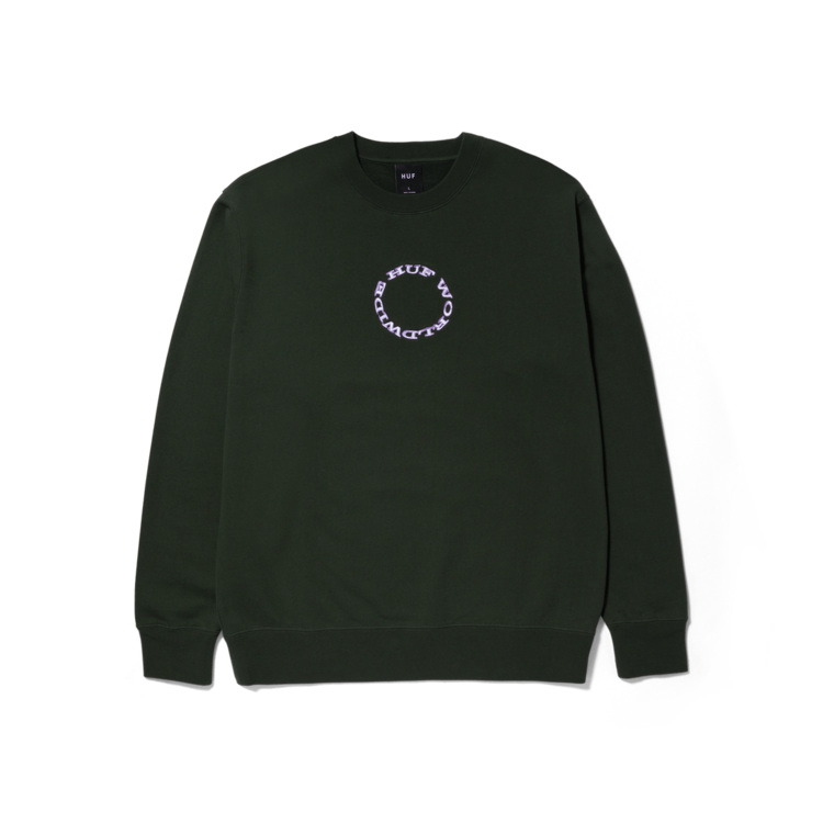 Huf Huf Hard Note Crewneck (Mens) | Hunter Green