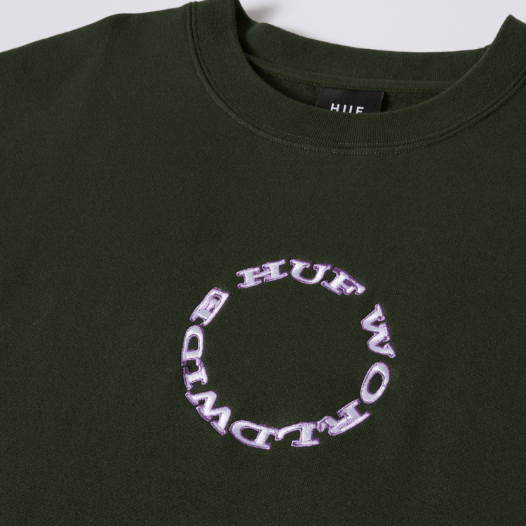 Huf Huf Hard Note Crewneck (Mens) | Hunter Green