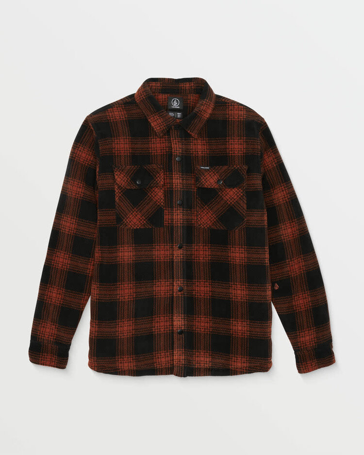 Volcom Volcom Bowered Fleece Ls (Mens) | Burnt Sienna