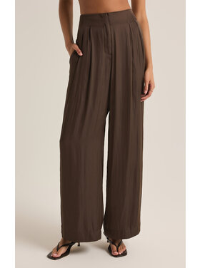 Z Supply Z Supply Lisse Wide Leg Pant | Dark Chocolate