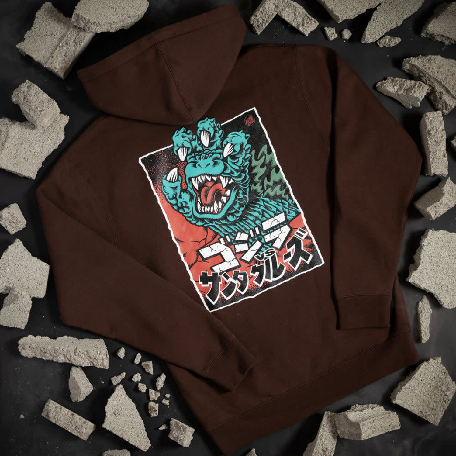 Santa Cruz Godzilla Hand Hood Mens Brown S3 Boardshop
