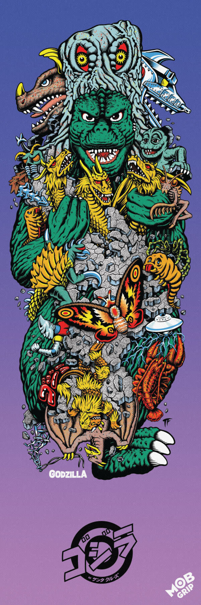 Santa Cruz Mob Godzilla Kaiju Roskopp Grip Sheet