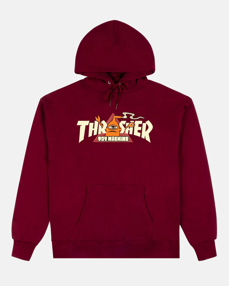 Thrasher Thrasher X Toy Machine Vortex Hoodie (Mens) | Maroon