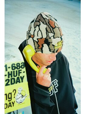 686 686 Huf Beanie 2025 (Mens) | Huf Bark Print