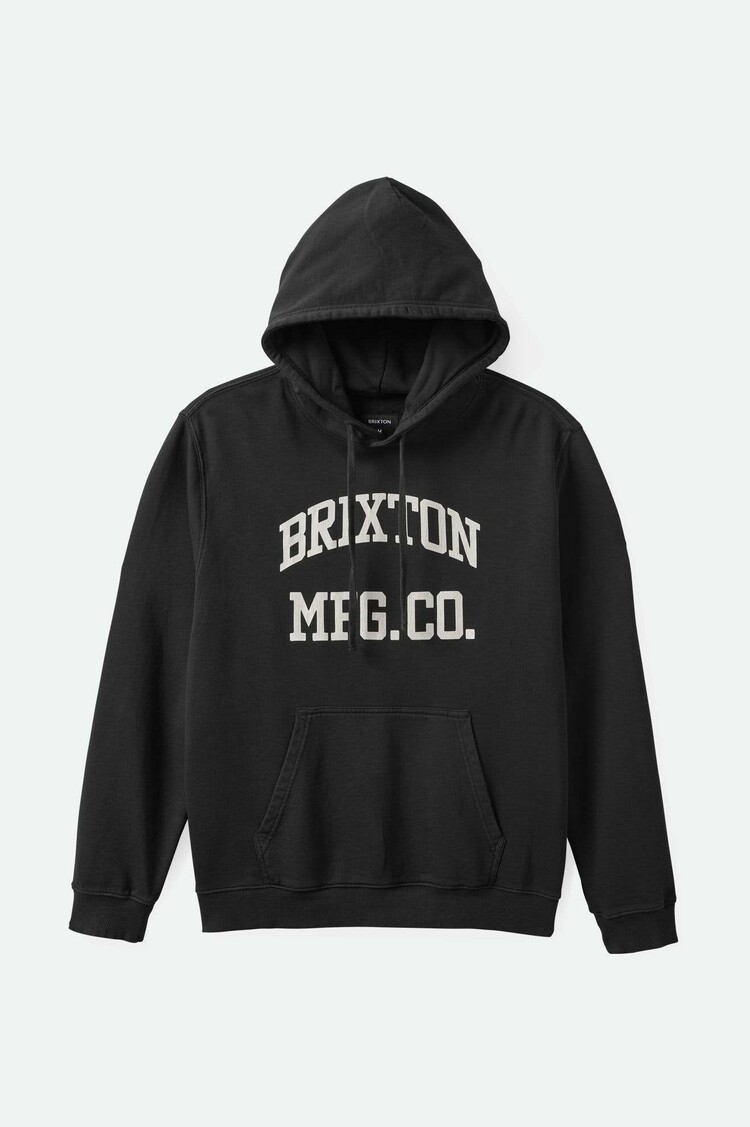 Brixton Brixton Varsity Broken In Hood (Mens) | Black Worn Wash