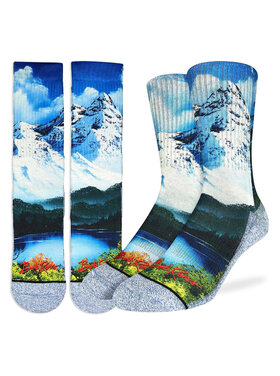 Good Luck Socks Good Luck Sock Bob Ross Mountain & Lake Socks (Mens) | 8-13