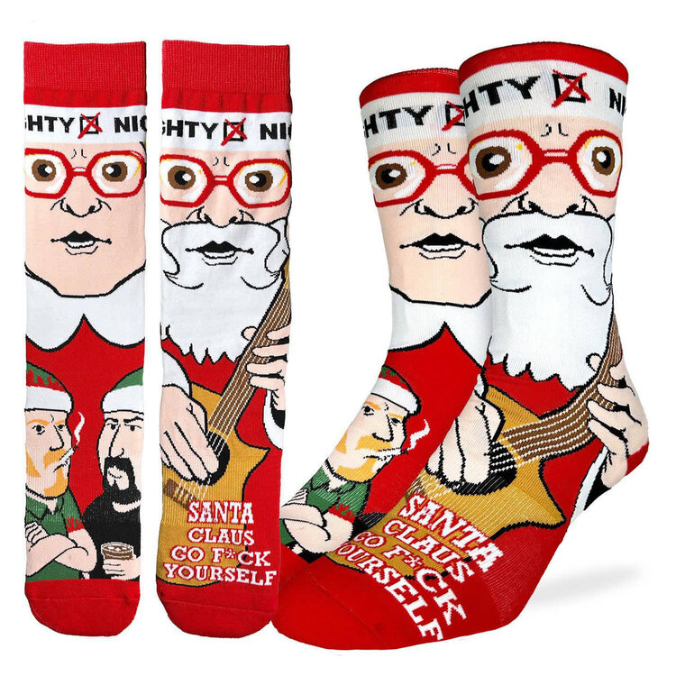 Good Luck Socks Good Luck Sock Trailer Park Boys Santa Go F@%k Yourself Socks (Mens) | 8-13