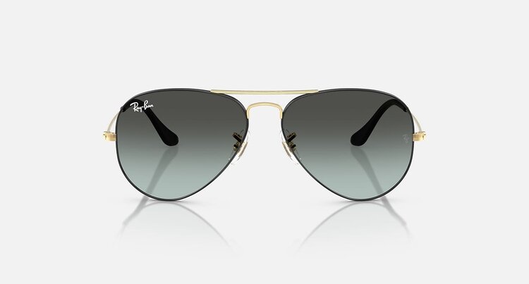 Ray Ban Ray Ban Aviator Large Metal Black On Arista | Blue Vintage/Black