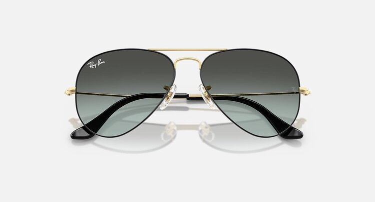 Ray Ban Ray Ban Aviator Large Metal Black On Arista | Blue Vintage/Black