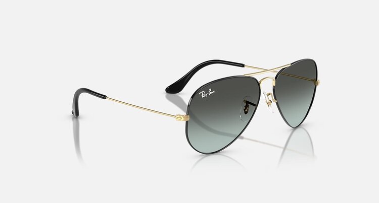 Ray Ban Ray Ban Aviator Large Metal Black On Arista | Blue Vintage/Black