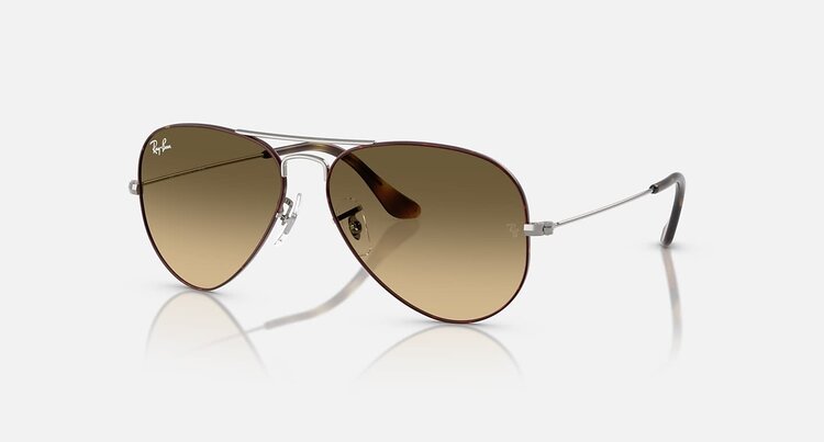 Ray Ban Ray Ban Aviator Large Metal Havana On Gunmetal | Brown Vintage/Black
