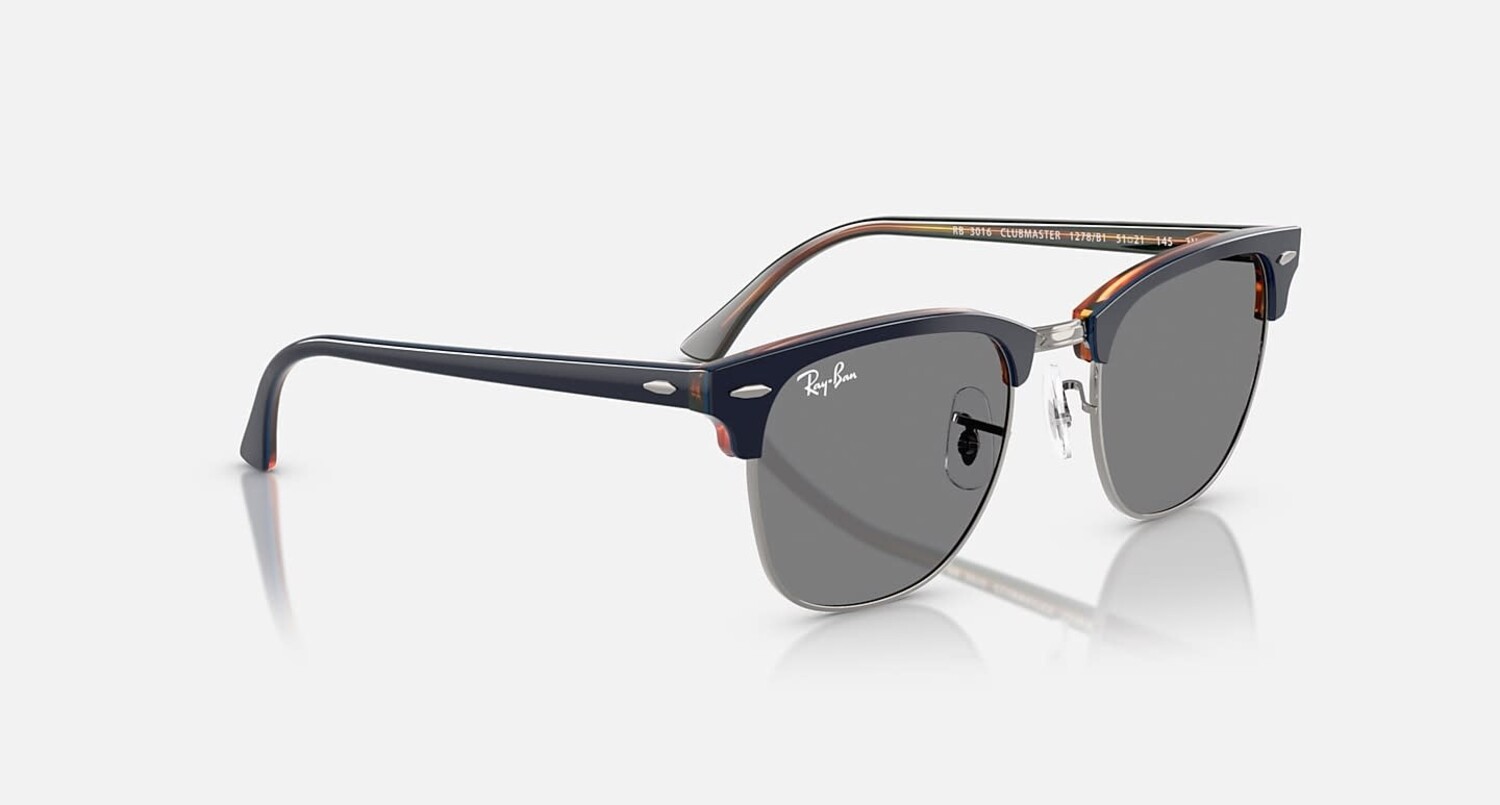 Ray Ban Clubmaster Classic Gunmetal Blue | 1278B149 - The Drop