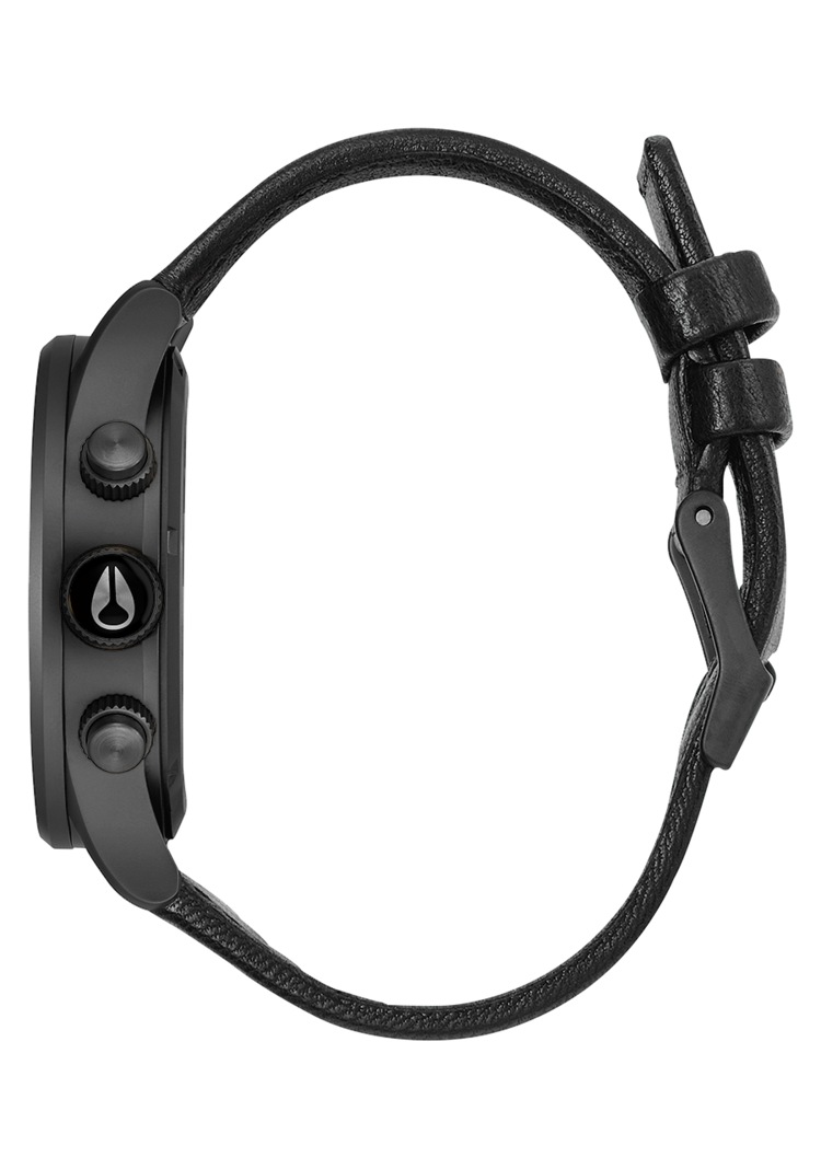 Nixon Nixon Sentry Chrono Leather | Matte Black/Gold/Black