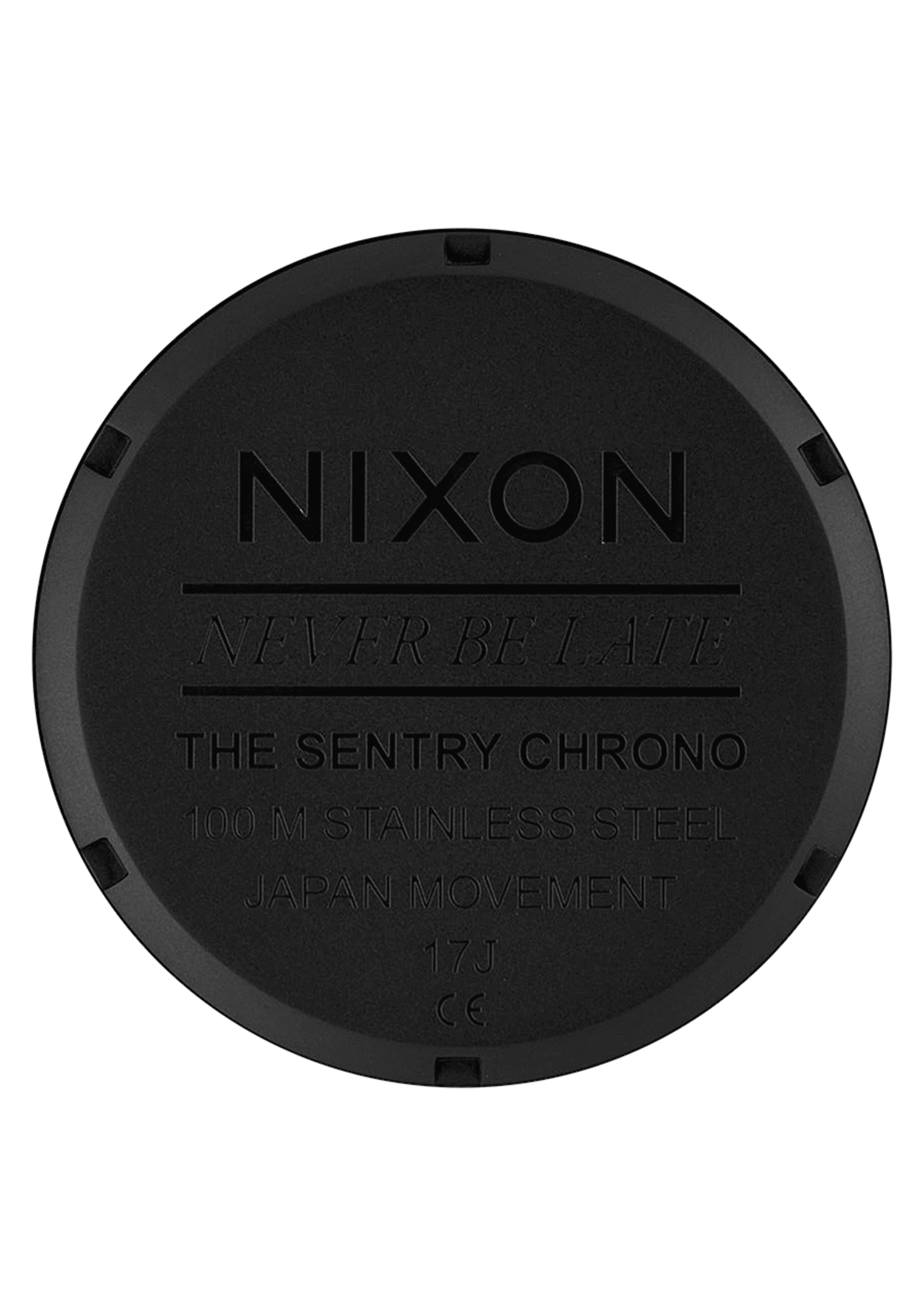 Nixon Sentry Chrono Leather Matte Black/Gold/Black The Drop
