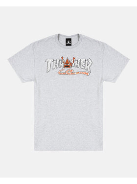 Thrasher Thrasher X Toy Machine Pyramid T-Shirt (Mens) | Ash Grey