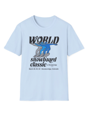 45RPM World Snowboard Classic Tee | Light Blue