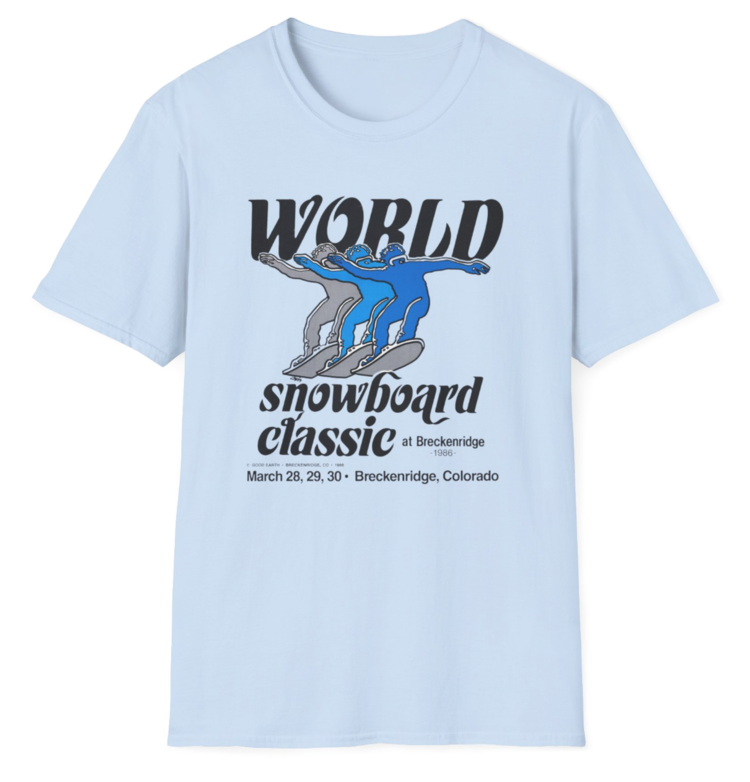 45RPM World Snowboard Classic Tee | Light Blue