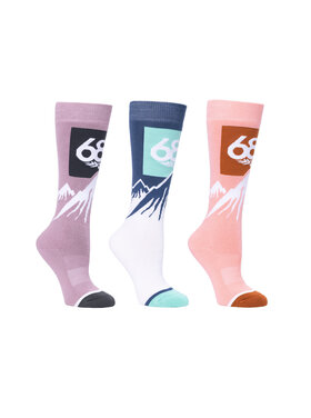686 686 Snow Caps Sock-3Pk (Womens) 2026 | Assorted