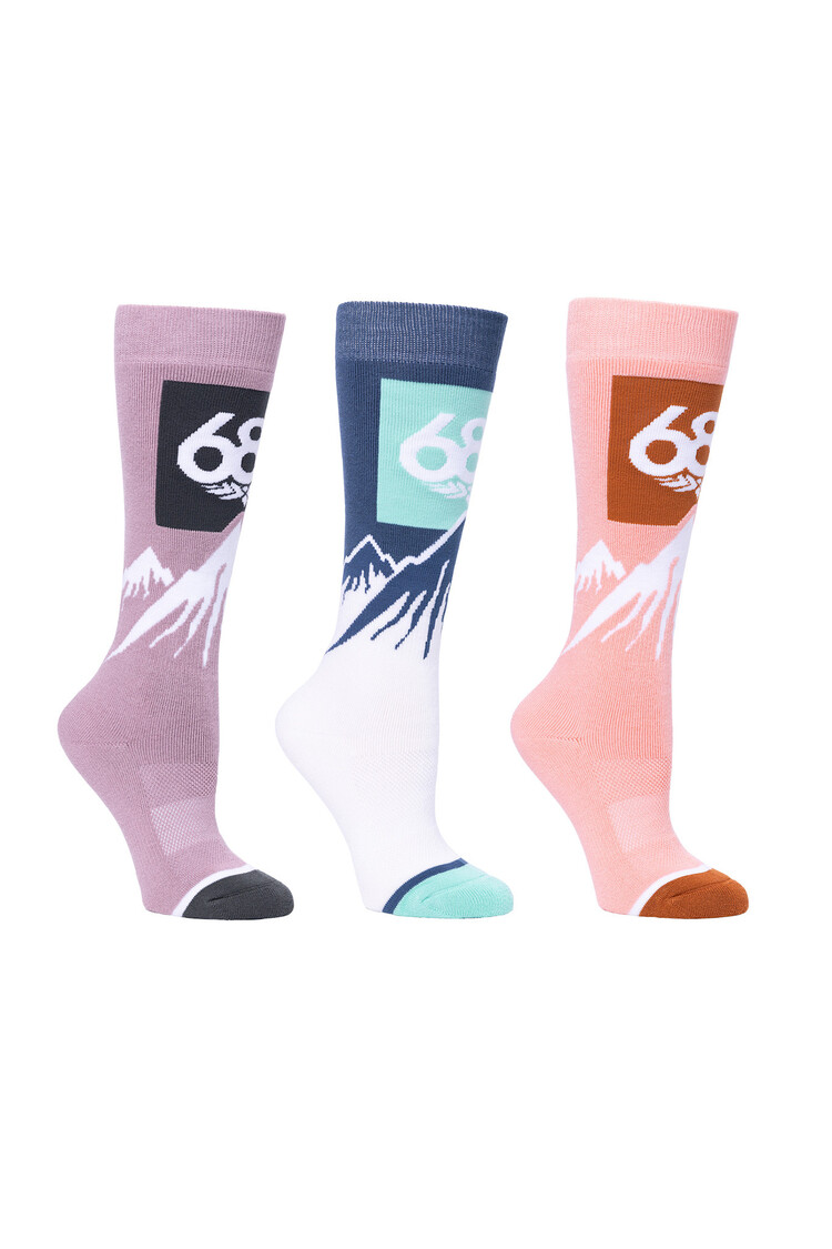 686 686 Snow Caps Sock-3Pk (Womens) 2026 | Assorted